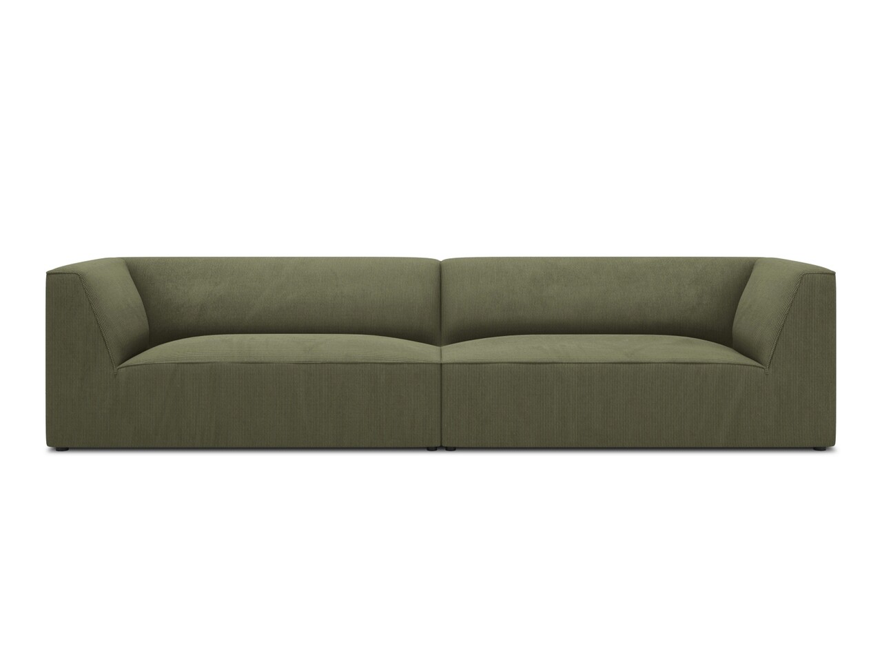 Canapea 4 locuri, Ruby, Micadoni Home, BL, 302x93x69 cm, velur, verde Canapele